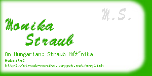 monika straub business card
